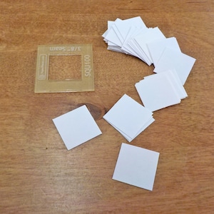 Squares, 1 inch...150 pieces, laser cut...acrylic template