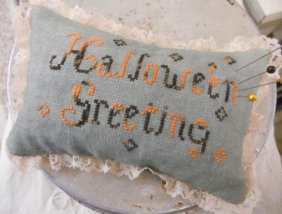 Hallowe'en Greetings by Blackbird Designs...cross-stitch kit