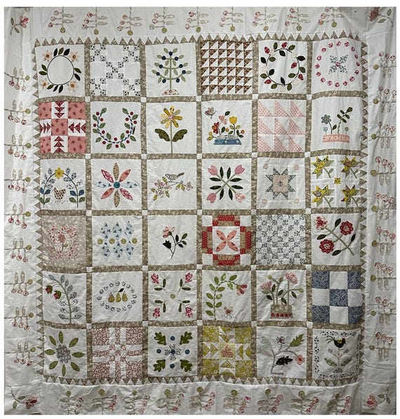 Miss Maudie's Farm...pattern designed by Susan Smith...complete pattern and triangle acrylic