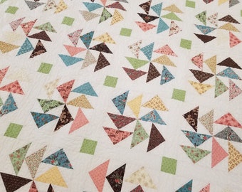 Carrot Cake quilt kit...designed by Mickey Zimmer for Sweetwater Cotton Shoppe featuring Dinah's Delight by Betsy Chutchian for Moda Fabrics