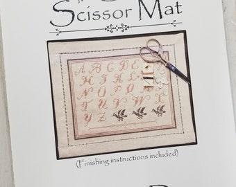 Sweet Scissor Mat by La-D-Da...cross stitch pattern