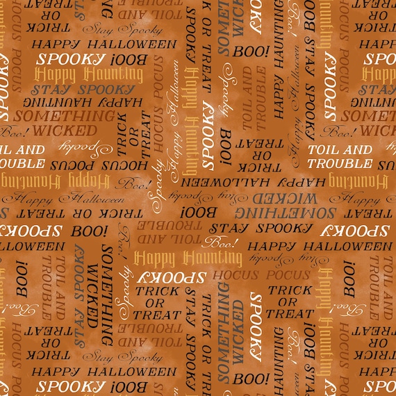 Happy Haunting...55182-3 Pumpkin...Leslie Trimbach...Windham Fabrics