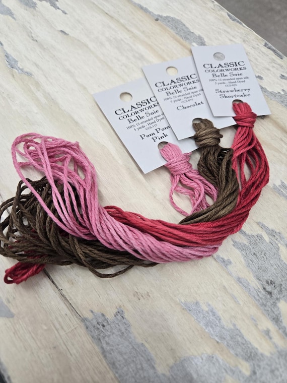 February...Belle Soie...Thread Pack...Classic Colorworks...3 skeins...Silk Thread