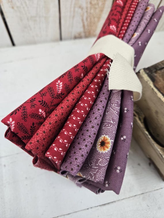 Pumpkin Spice Gatherings...Apple and Mulberry HALF Yard Bundle...Primitive Gatherings...Moda Fabrics...6 prints