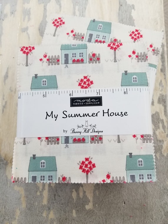 My Summer House Charm Pack designed by Bunny Hill Designs for Moda Fabrics, 42--5 inch squares