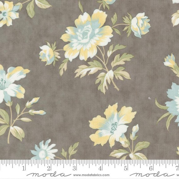 Honeybloom Charcoal 44340 15 by 3 Sisters for Moda Fabrics