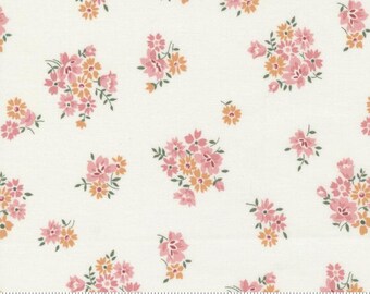 Sunnyside Fresh Cuts Cream Coral 55288 31 by Camille Roskelley for Moda Fabrics
