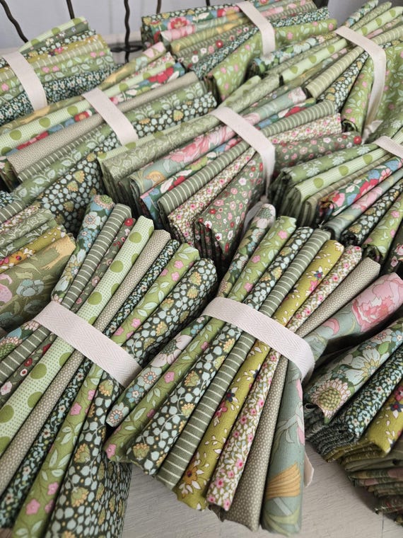 Tilda Stashbuilder...Green FQ Bundle...Tone Finnanger...8 prints