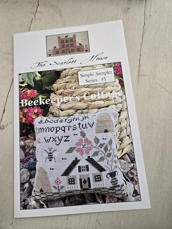 Beekeeper's Cottage...Simple Sampler Series #1...The Scarlett House...house cross stitch
