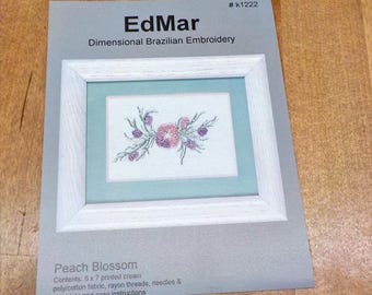 Peach Blossom...EdMar kit k1222...Brazilian embroidery