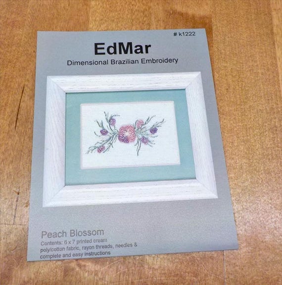 Peach Blossom...EdMar kit k1222...Brazilian embroidery