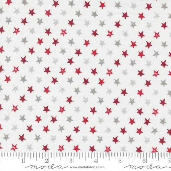 Old Glory Cloud Red 5204 11 by Lella Boutique for Moda Fabrics...patriotic, Americana