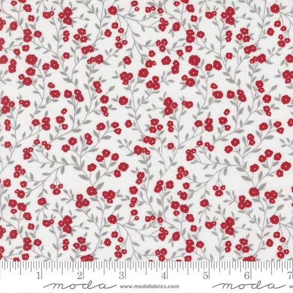 Old Glory Cloud Red 5201 11 by Lella Boutique for Moda Fabrics...patriotic, Americana