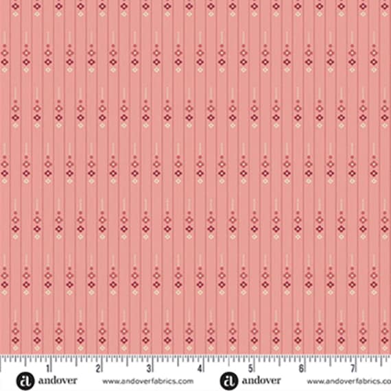 Wildflower Cottage...A-1595-R...Carnation...Petal Chain...Renee Nanneman...Andover Fabrics