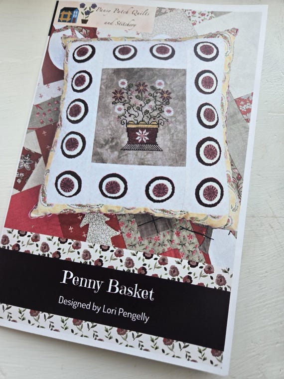 Penny Basket...Pansy Patch Quilts and Stitching...Lori Pengelly...cross stitch chart