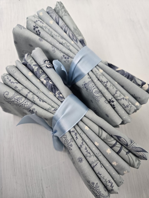 Breathtaking Blues...Sky FQ bundle...3 Sisters...Moda Fabrics...6 prints