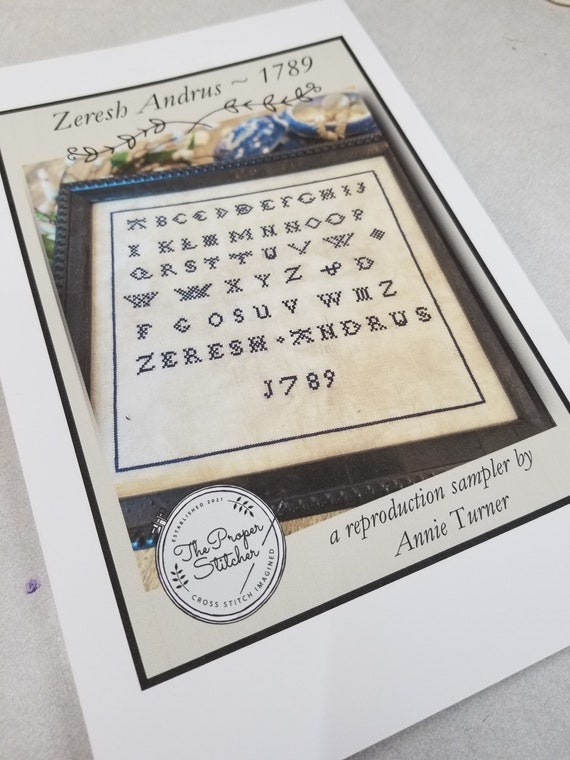 Zeresh Andrus~1789 by Annie Turner of the Proper Stitcher...cross stitch pattern