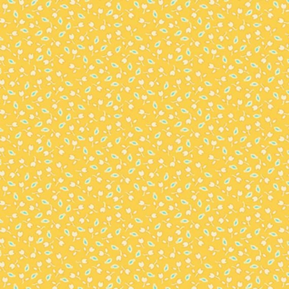 Aunt Grace...R351529D yellow...tulips...Judie Rothermel...Marcus Fabrics