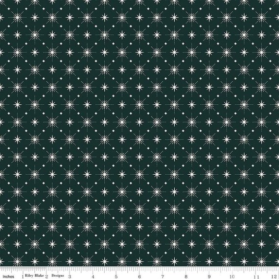 Christmas Is in Town...Stars...C14747-FOREST......Sandy Gervais...Riley Blake Designs