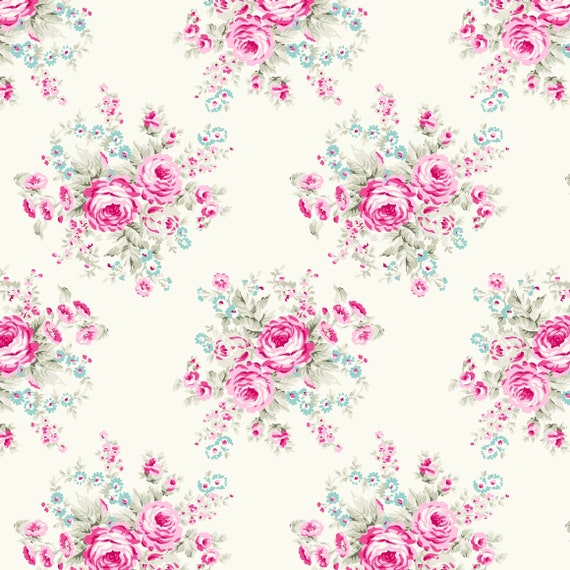 Amelie...TW21 Pink...Tanya Whelan...cottage style print...floral