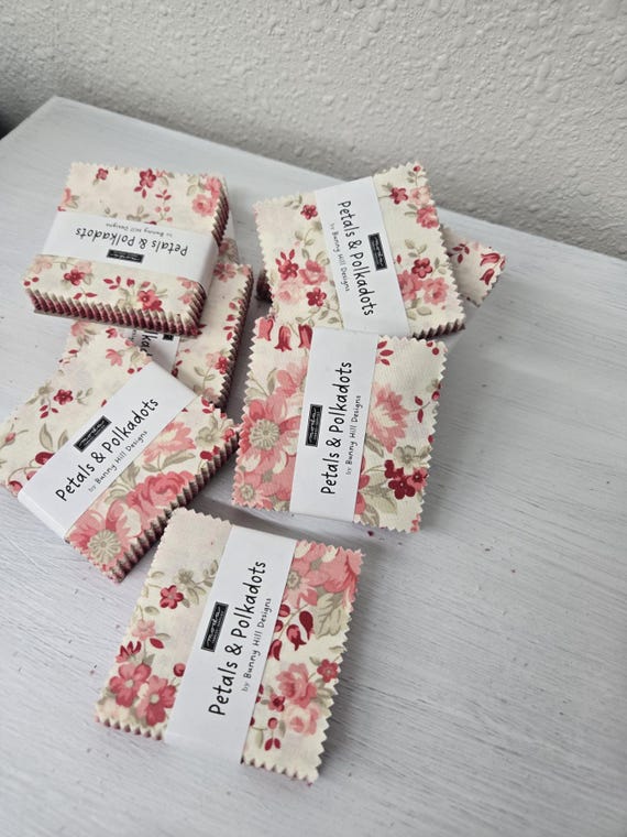 Petals and Polka Dots...Mini Charm Pack...Bunny Hill Designs...Moda Fabrics...42--2 1/2 inch squares