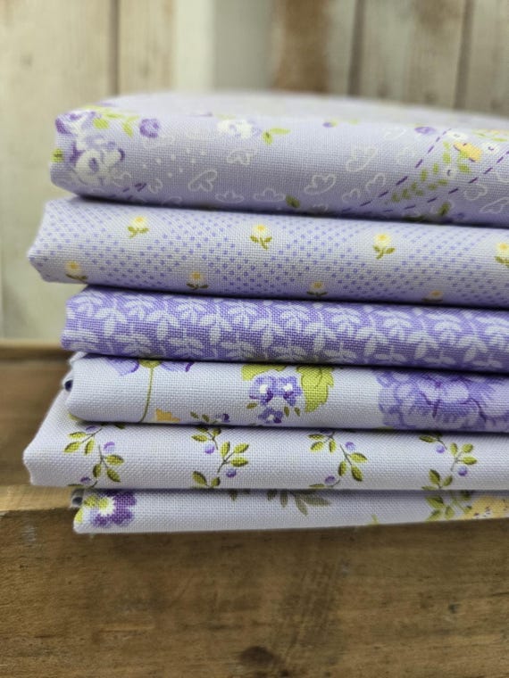 Georgia...Lavender HALF Yard Bundle...Brenda Riddle of Acorn Quilt Company...Moda Fabrics...6 prints