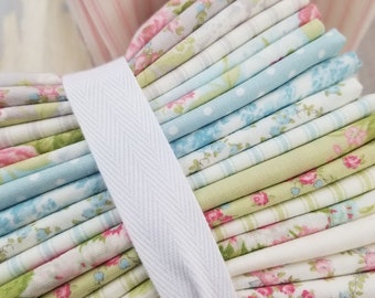 Cottage Linen Closet fat quarter bundle designed by Brenda Riddle for Moda Fabrics