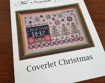 Coverlet Christmas by The Scarlett House...cross stitch pattern, Christmas project
