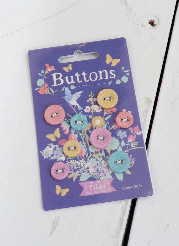 Gardenlife buttons...a Tilda Collection designed by Tone Finnanger...8 buttons