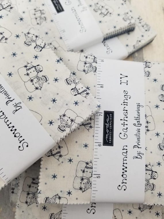 Snowman Gatherings IV...Mini Charm Pack...Primitive Gatherings...Moda Fabrics