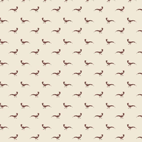 Pint-Sized Neutrals...R101244D RED...pheasant...Carrie Quinn...Marcus Fabrics