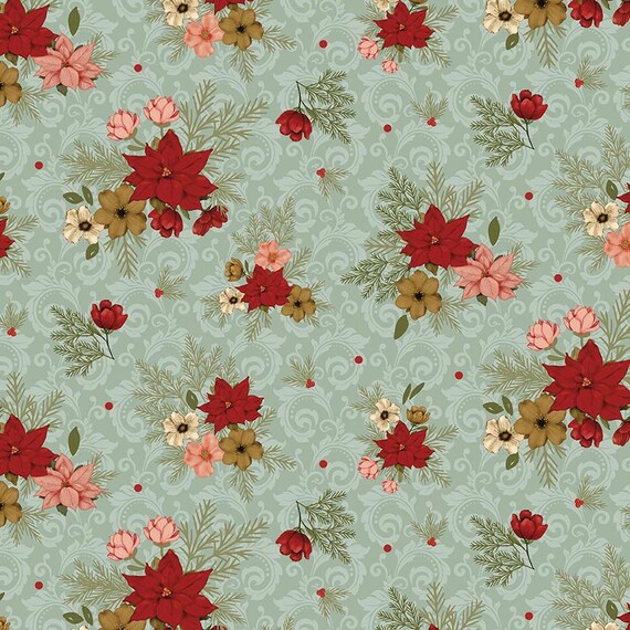 Christmas Greetings...C17665-SAGE...Sandy Gervais...Riley Blake Designs
