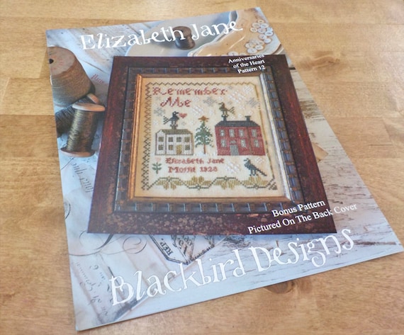 Elizabeth Jane, Anniversaries of the Heart Pattern 12, by Blackbird Designs...cross-stitch design