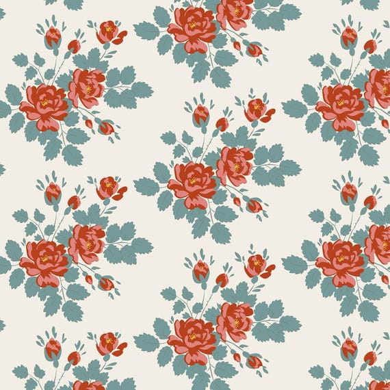 Village Life...Myrtle...Teal...Tilda fabrics...Tone Finnanger