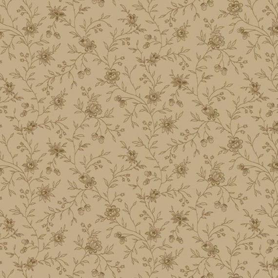 Prairie Backgrounds II...R171832D-khaki...strewn flowers...Pam Buda...Marcus Fabrics
