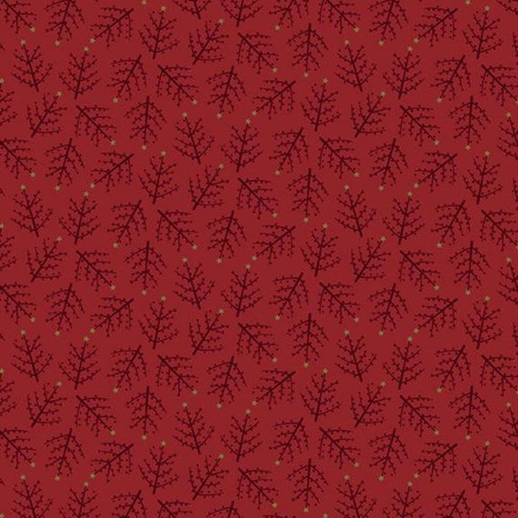Tree Farm...Feather Tree R170976D-RED...Pam Buda...Marcus Fabrics