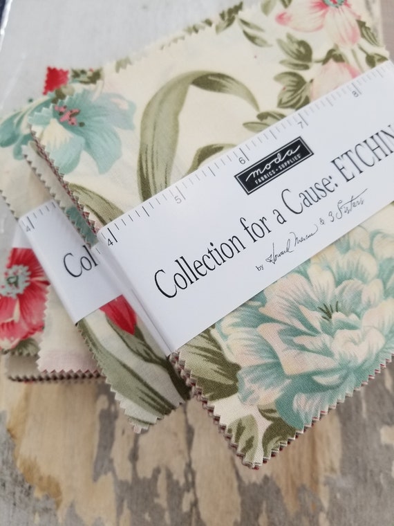 Etchings Charm Pack, Collections for a Cause, by 3 Sisters and Howard Marcus for Moda Fabrics