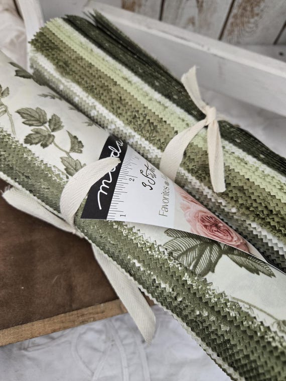 3 Sisters Favorites...Vintage Linens...Meadow Greens...Layer Cake...Moda Fabrics...42 squares