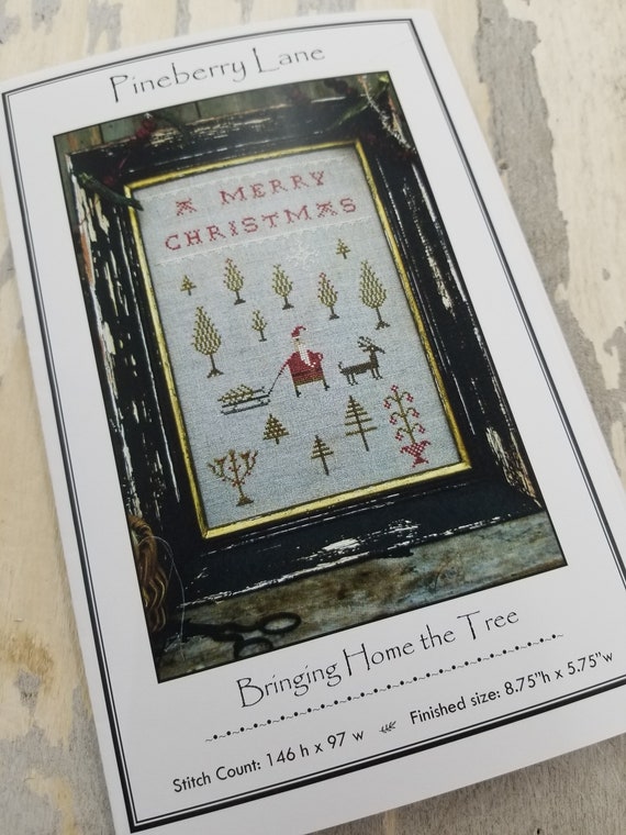 Bringing Home the Tree by Pineberry Lane...Adam and Eve sampler, cross stitch chart