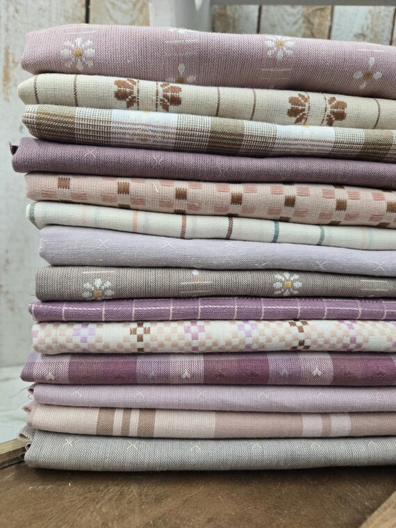 Washed Plum...HALF Yard Bundle...Curated Collection...Fableism...14 wovens