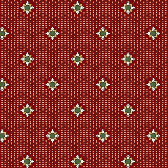 Yesteryear Yuletide Snowflake R310616D-RED by Sheryl Johnson for Marcus Fabrics