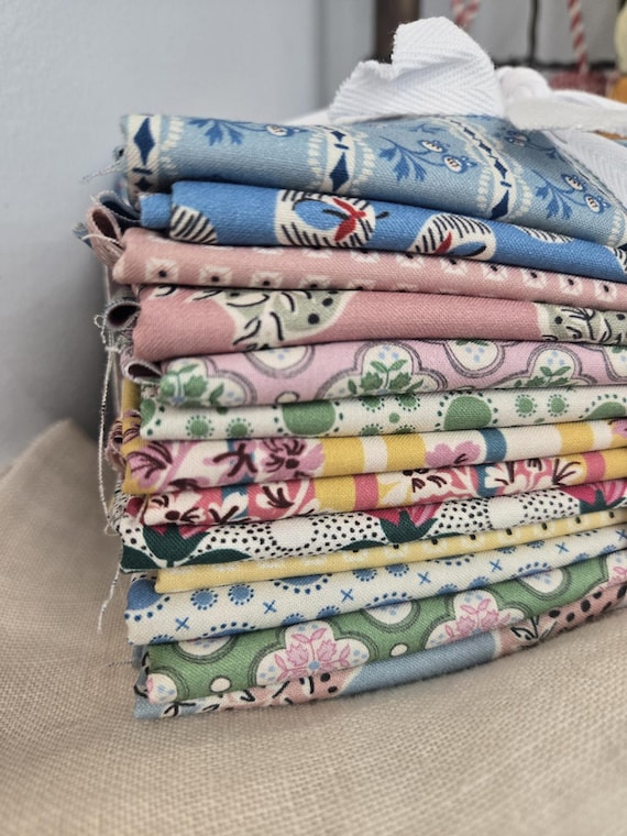 Guinevere...curated HALF Yard Bundle...Emma Newman of Gathering Thread...Devonstone Collection...13 prints