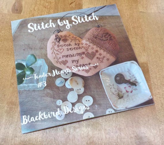 Stitch by Stitch, Tender Hearts Series #3, by Blackbird Designs...cross-stitch chart