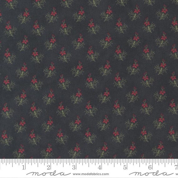 Poinsettia Plaza Ebony 44297 15 by 3 Sisters for Moda Fabrics