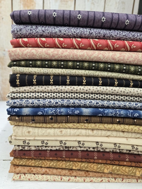 Colorful Coordinates and Stashing Stripes...HALF Yard Bundle...Pam Buda...Marcus Fabrics...22 prints
