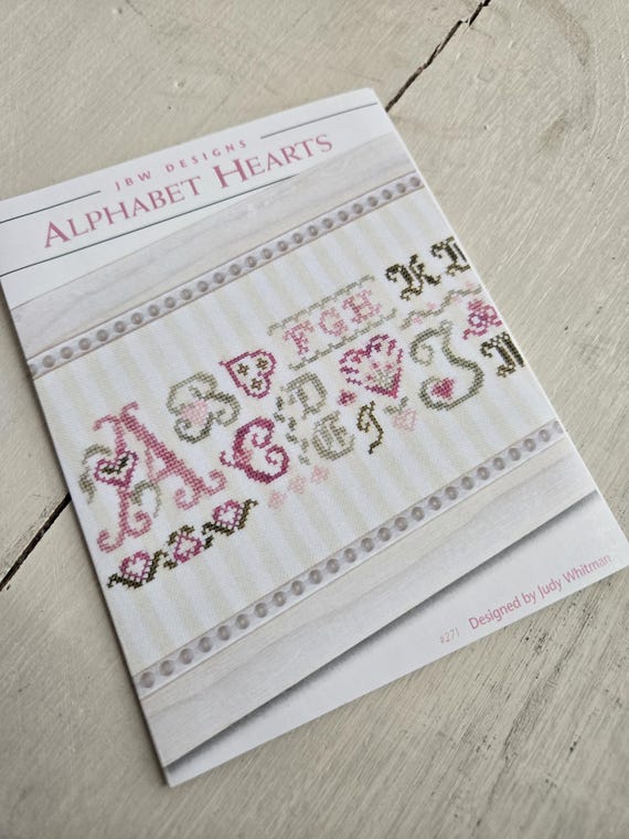 Alphabet Hearts...Judy Whitman...JBW Designs...cross stitch chart