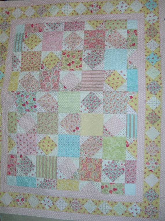 PDF Rosehill Cottage pattern using a layer cake by Mickey Zimmer for Sweetwater Cotton Shoppe