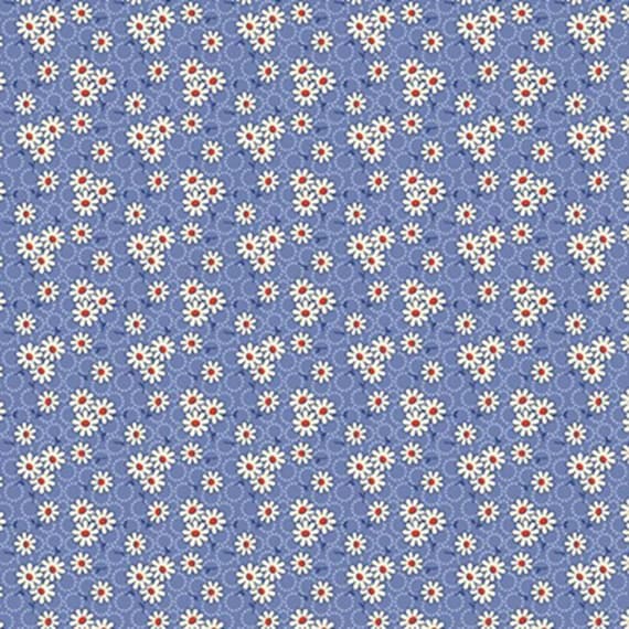 Aunt Grace...R351527D blue...daisy...Judie Rothermel...Marcus Fabrics