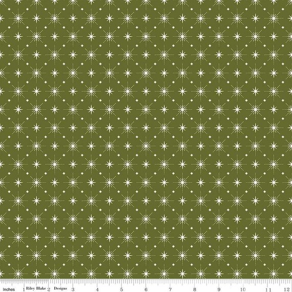 Christmas Is in Town...Stars...C14747-GREEN......Sandy Gervais...Riley Blake Designs