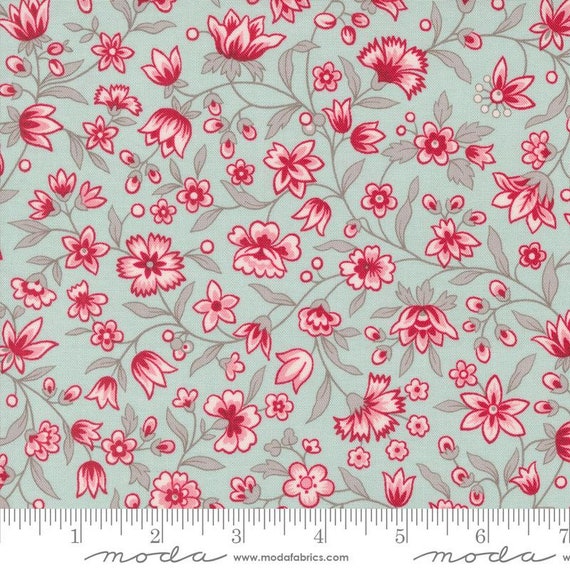 My Summer House Aqua 3041 13 designed by Bunny Hill Designs for Moda Fabrics